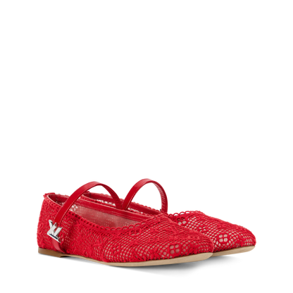 Women's Romy Flat Ballerina Monogram Embroidered Ballet Pump 1AK262