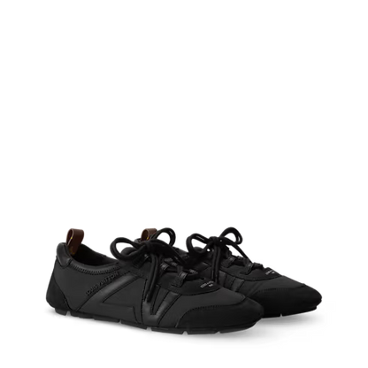 Women's LV Sneakerina Black Technical Nylon Sneaker 1AJMDP