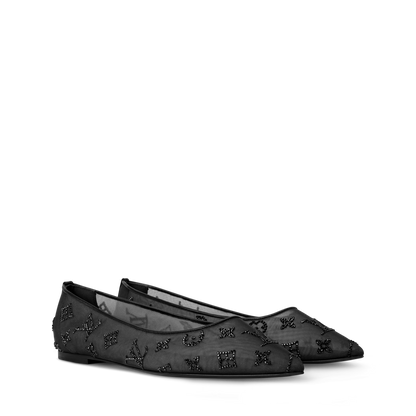 Women's Gala Flat Ballerina Nude Mesh/Strass 1AIDQS