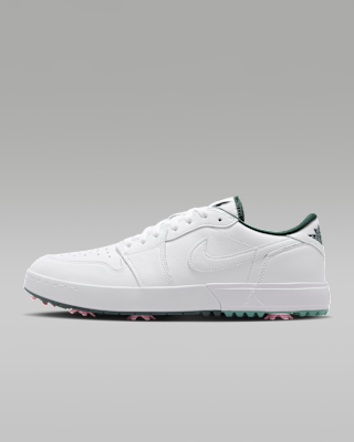 Jordan Air 1 Low G Spiked Men's Golf Shoes White Fir Black