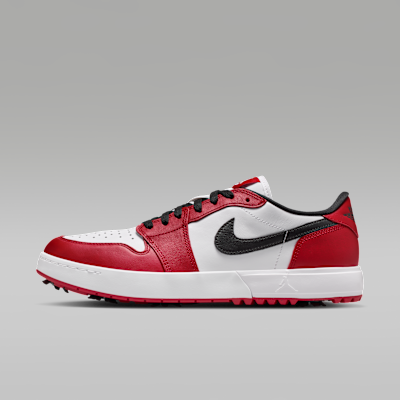 Jordan Air Jordan 1 Low G Spiked Golf Shoes Varsity Red Black