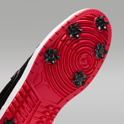 Jordan Air 1 Low G Spiked Men's Golf Shoes Black White Varsity Red