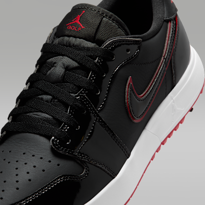 Jordan Air 1 Low G Spiked Men's Golf Shoes Black White Varsity Red