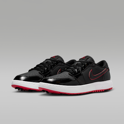 Jordan Air 1 Low G Spiked Men's Golf Shoes Black White Varsity Red