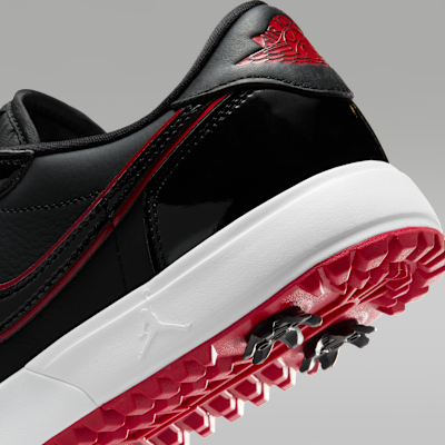 Jordan Air 1 Low G Spiked Men's Golf Shoes Black White Varsity Red