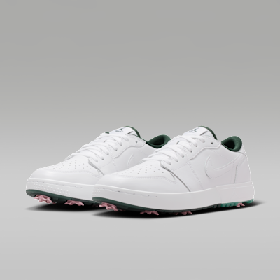 Jordan Air 1 Low G Spiked Men's Golf Shoes White Fir Black