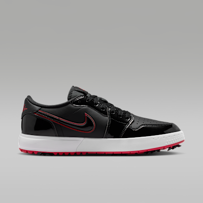 Jordan Air 1 Low G Spiked Men's Golf Shoes Black White Varsity Red
