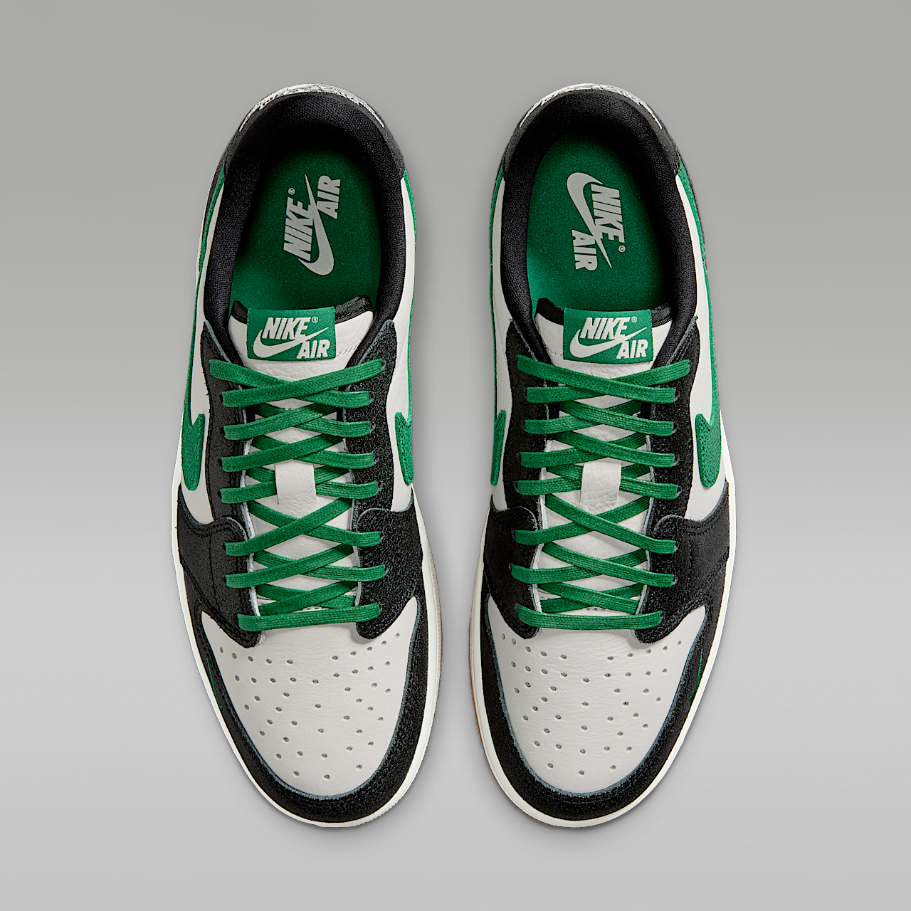 Air Jordan 1 Retro Low OG "Phantom and Pine Green" Men's Shoes