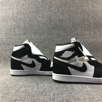 Air Jordan 1 Mid Black White Concord Style AJ1