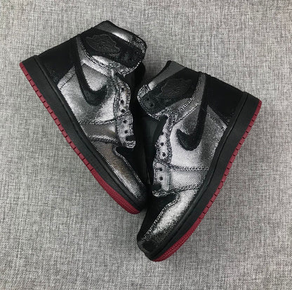Air Jordan 1 Mid Modern Black Silver AJ1