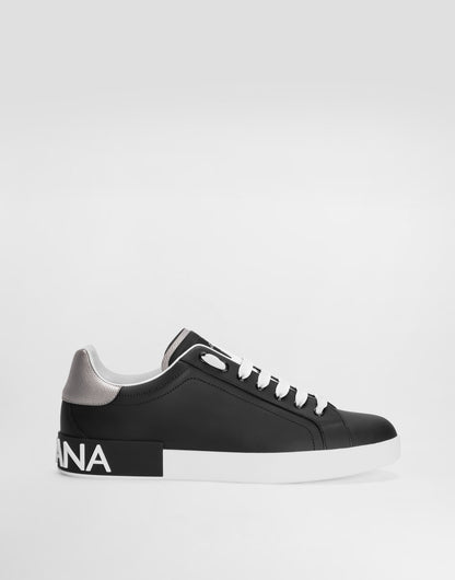 Portofino Men's Calfskin Nappa Sneakers Black