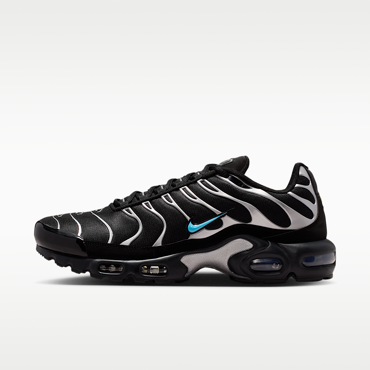 Air Max Plus Premium Men's Shoes, Black/Chrome/Gamma Blue