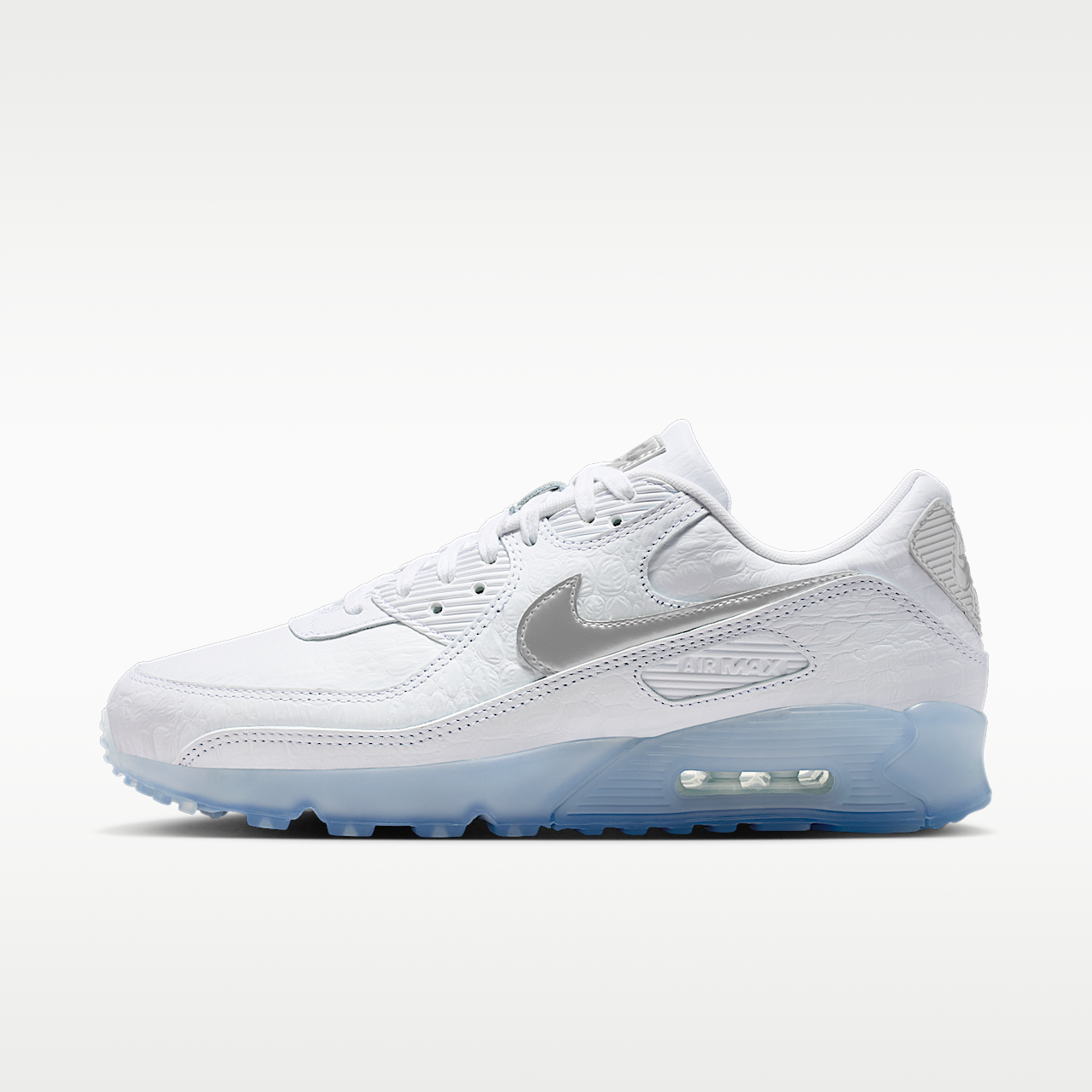Air Max Terrascape 90 Men's Shoes Leather White Blue Tint Pure Platinum Chrome