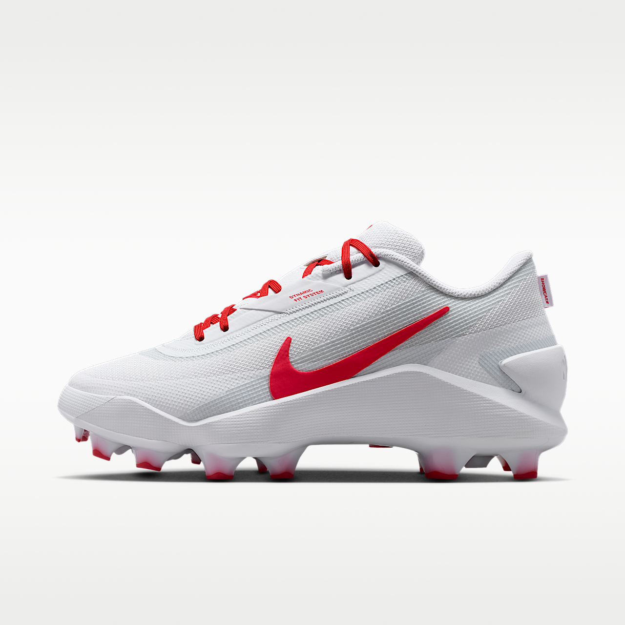 Unisex Diamond Showcase MCS Baseball Cleats Cushlon Midsole White/University Red