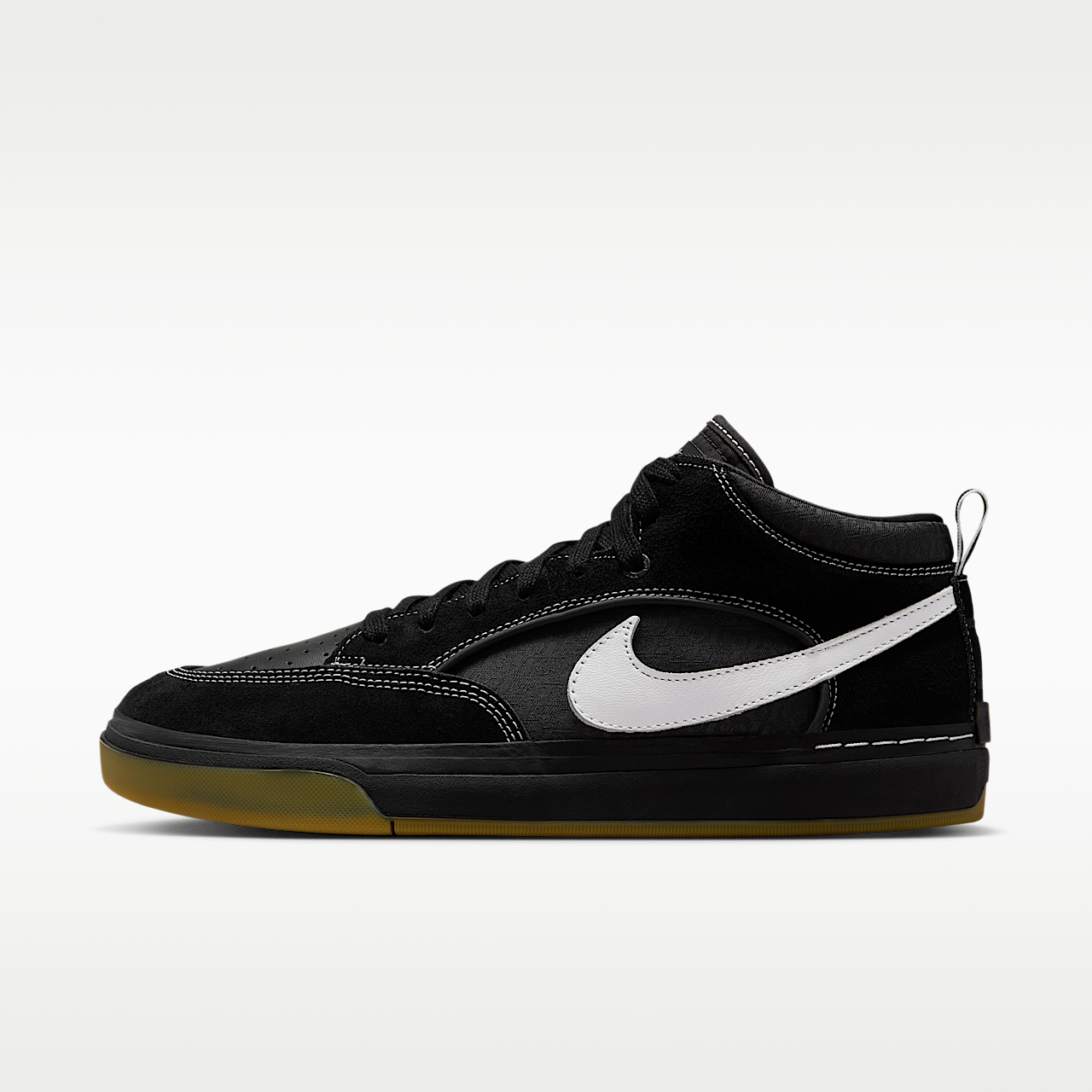 Unisex SB React Leo Skate Shoes Black/Gum Light Brown/White