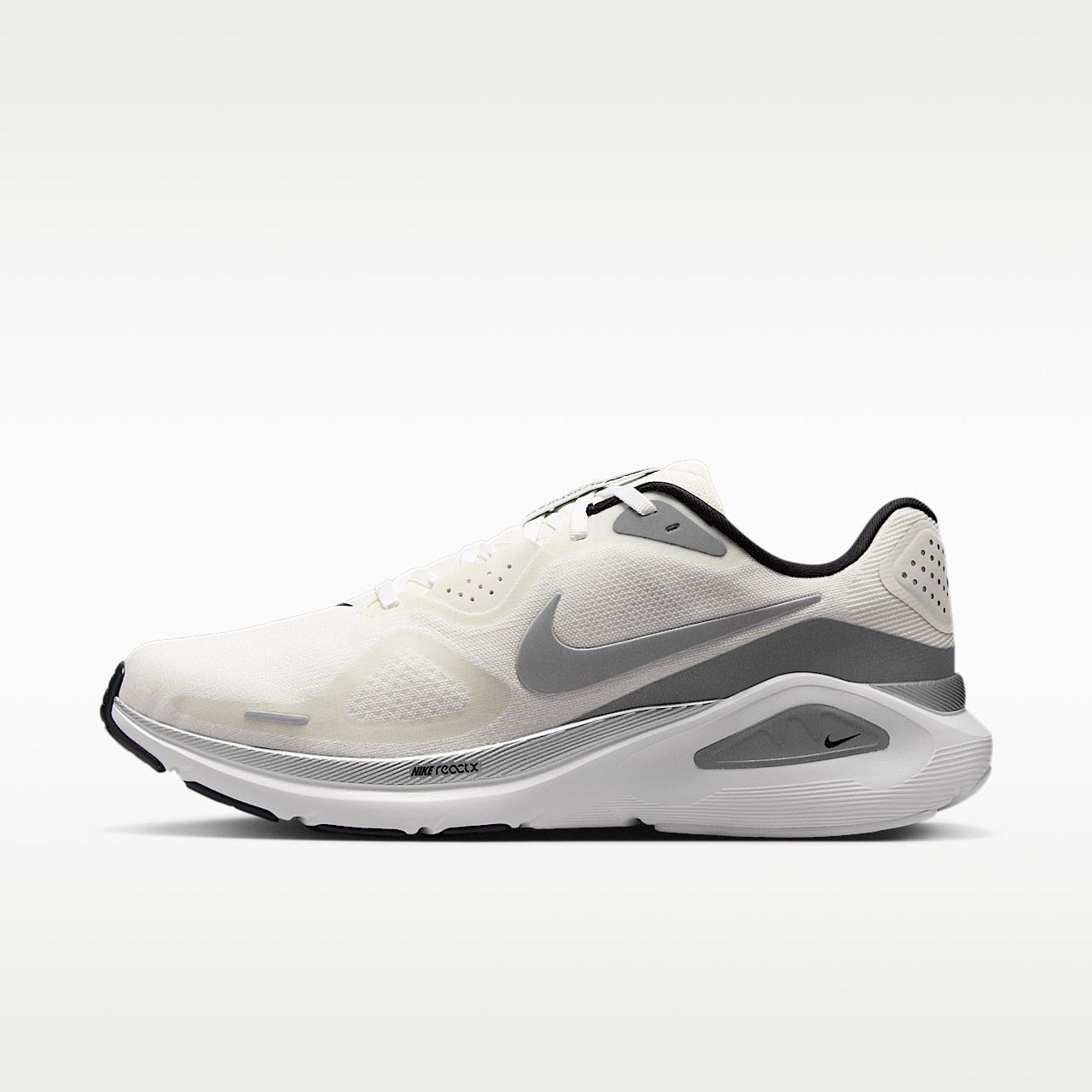 Structure 26 Men's Road Running Shoes Summit White/Black/White/Metallic Silver