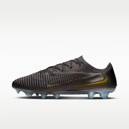 Phantom 6 Low Elite LV8 Firm-Ground Soccer Cleats Gripknit Medium Ash/Black/Gold Amber