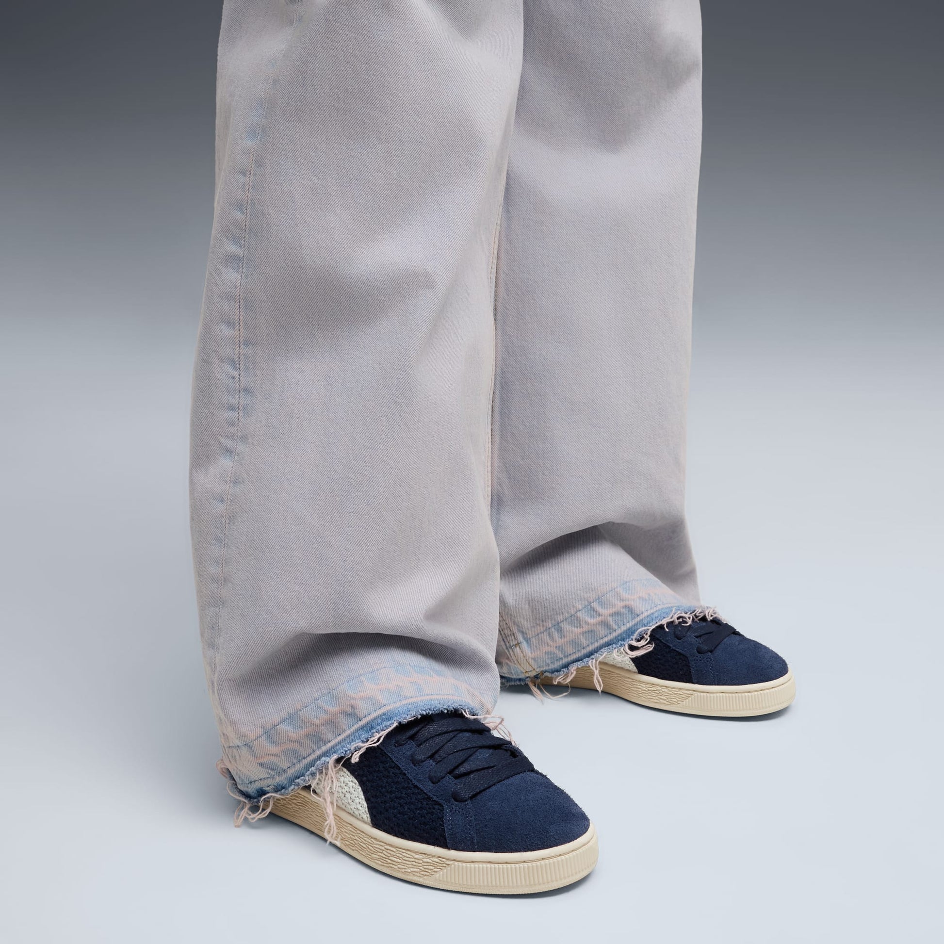 Suede Crochet Sneakers