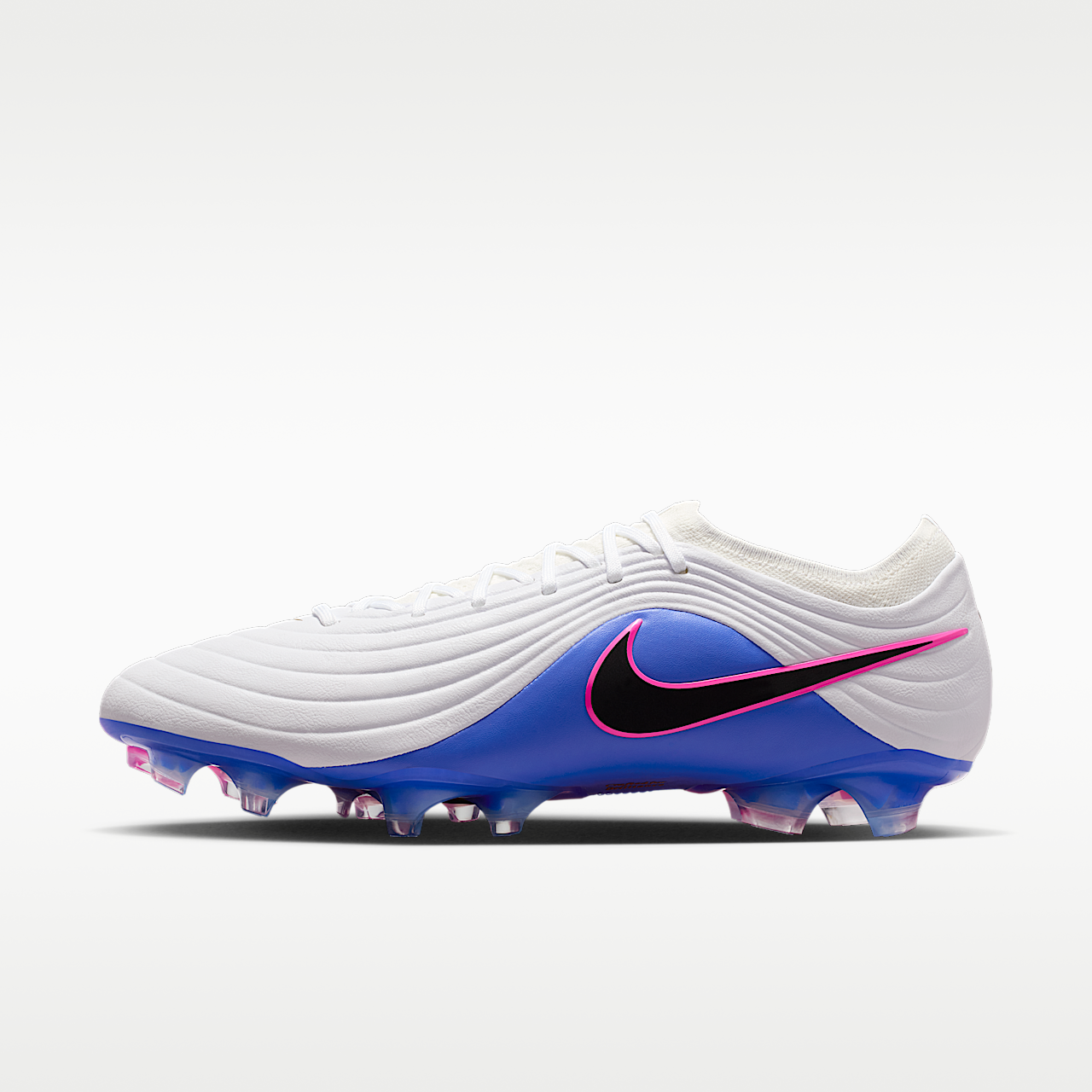 Tiempo Maestro Elite Firm-Ground Low-Top Soccer Cleats White/Racer Blue