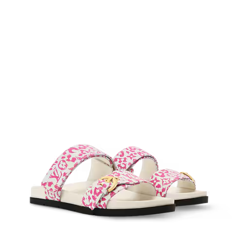 Women's Bom Dia Comfort Mule Monogram Leopard Canvas 1AJQPV
