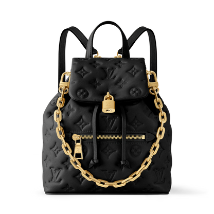 Women's Coussin Backpack PM Monogram Embossed Lambskin Leather Backpack M13358
