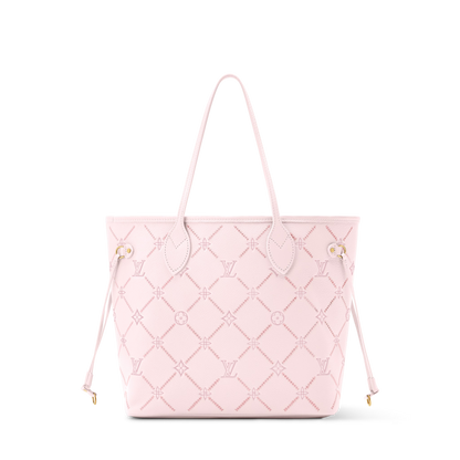 Women's Neverfull MM Hazelnut Monogram Empreinte Leather Tote Bag M29486