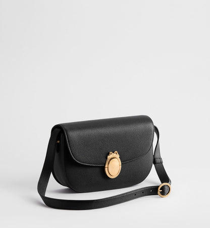 Women's Medium Médaillon Flap Bag With Grained Calfskin And Signature Clasp