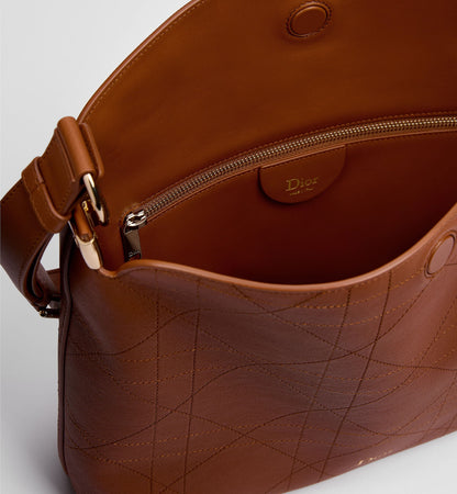 Women's Medium Tote Bag With Marron Bobby Flat Macrocannage Grained Calfskin