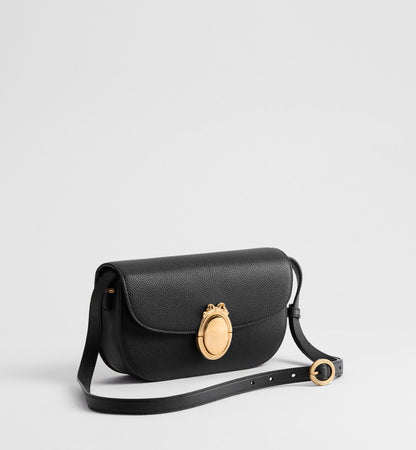 Women's Small Médaillon Flap Bag With Grained Calfskin And Dior Clasp