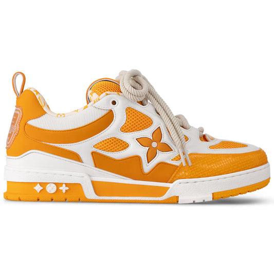 Louis Vuitton LV Skate Sneaker 'White/Orange Monogram Flower'