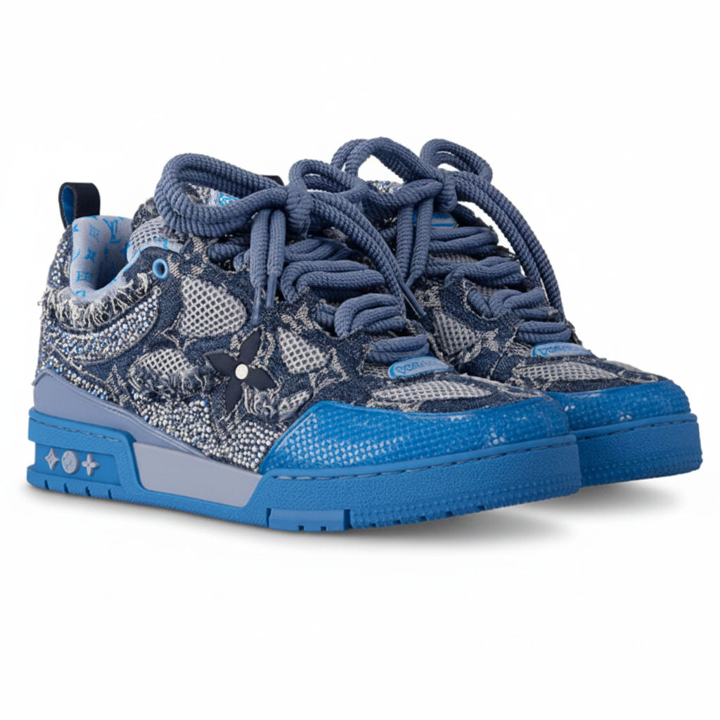 LV Skate Sneaker Blue Swarovski™ Crystals