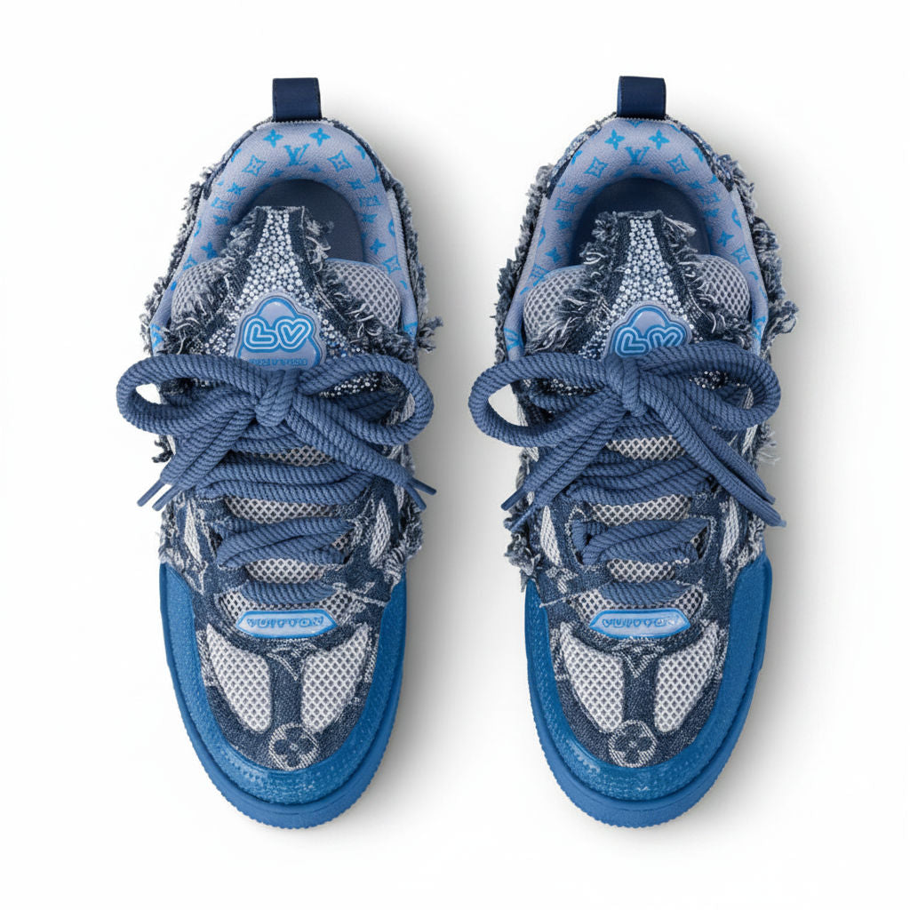 LV Skate Sneaker Blue Swarovski™ Crystals