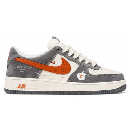 LV x Nike Air Force 1 Low "Grey Monogram Orange Swoosh"