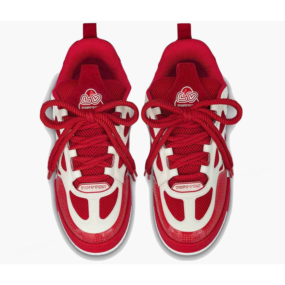 LV Skate Sneaker Red White