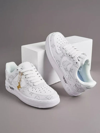 Louis Vuitton x Nike Air Force 1 Frost White Luxe Edition (Custom)