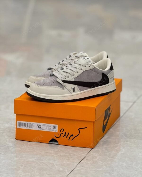 Louis Vuitton x Nike Air Jordan 1 Low "Shadow Grey Suede" (Custom)