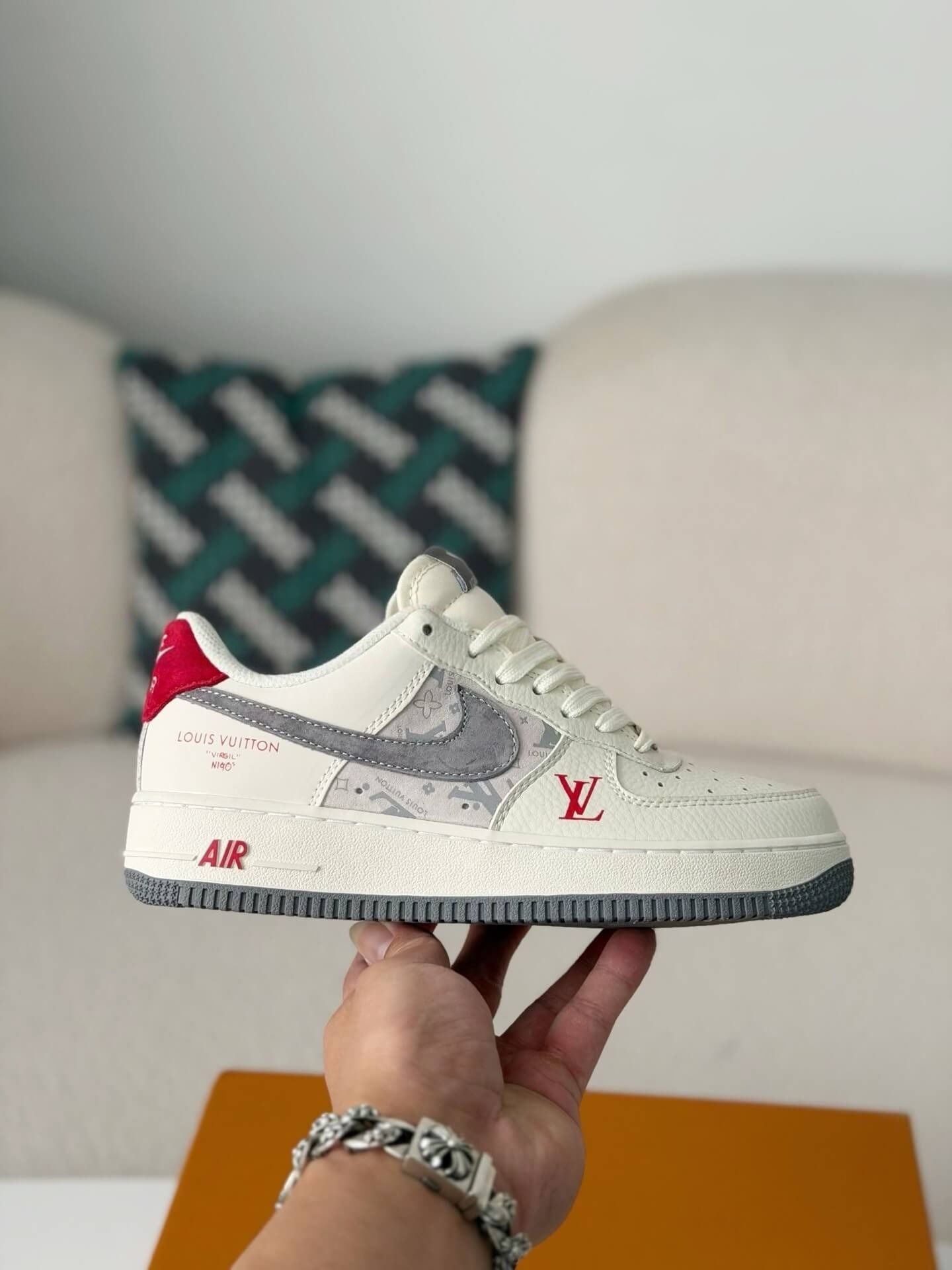 LV x Nike Air Force 1 Low "White Monogram"