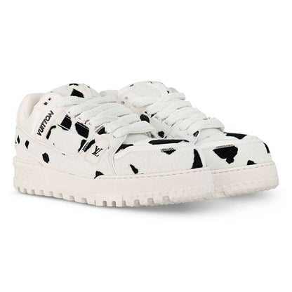LV Trainer Maxi White Black Animal Print