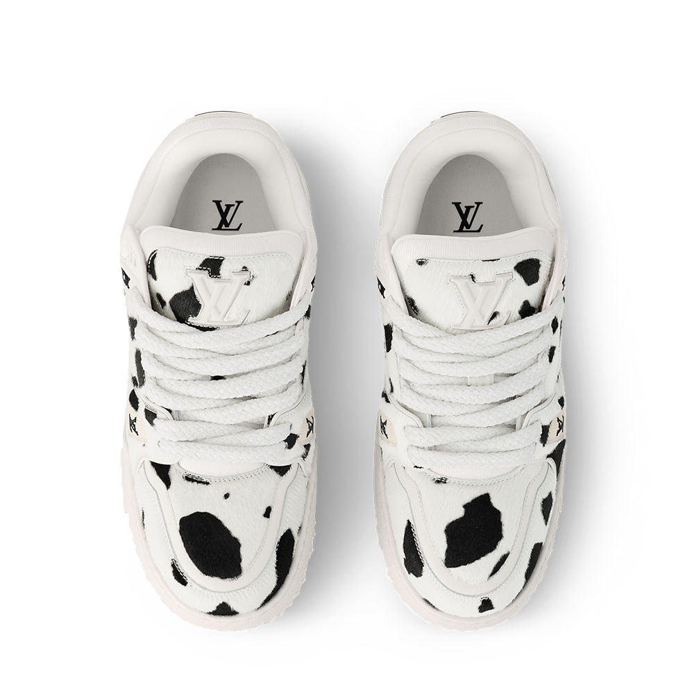 LV Trainer Maxi White Black Animal Print