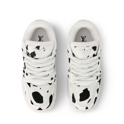 LV Trainer Maxi White Black Animal Print