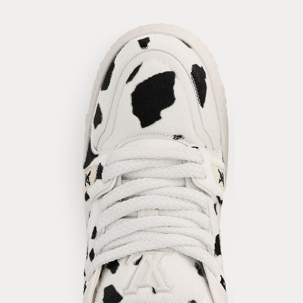 LV Trainer Maxi White Black Animal Print