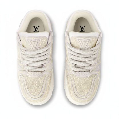 LV Maxi Trainers with Swarovski Crystals White