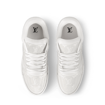 LV Trainers Monogram-Printed Translucent PVC White