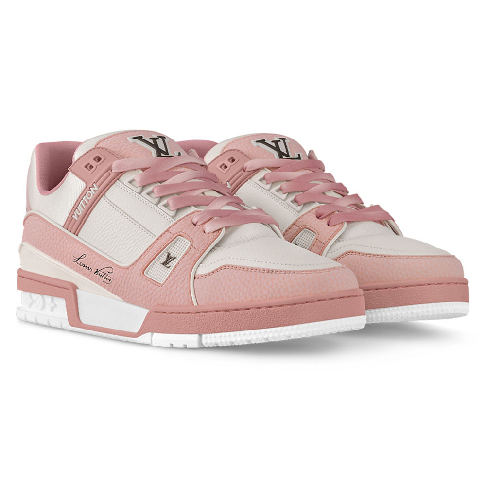LV Trainers Nubuck & Grained Calf Leather Pink