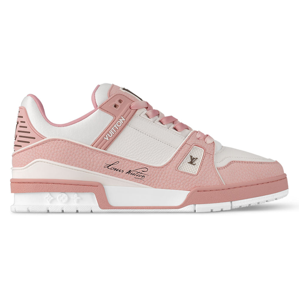 LV Trainers Nubuck & Grained Calf Leather Pink