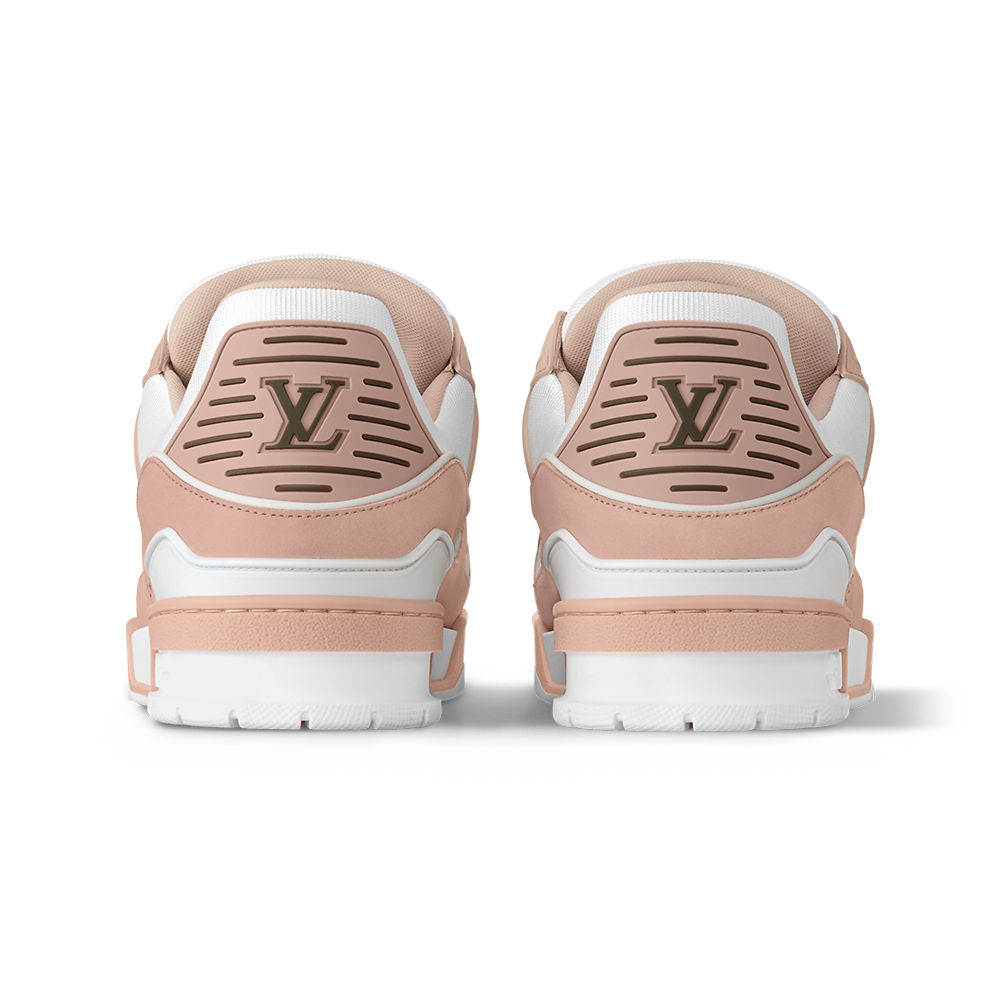 LV Trainers Nubuck & Grained Calf Leather Rose