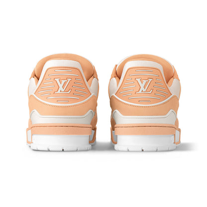 LV Trainers Nubuck & Grained Calf Leather Orange