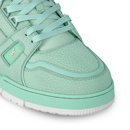 LV Trainer Grained Calf Leather Pastel Green