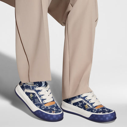 LV Tilted Sneaker Monogram Blue Denim