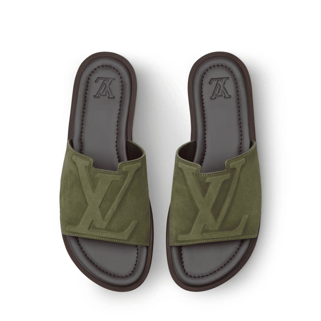 LV Portofino Mule Khaki Green